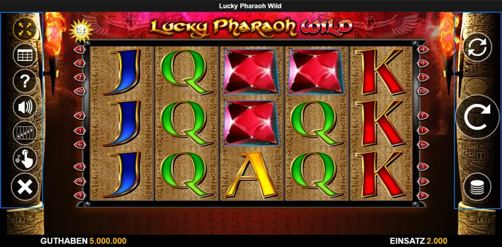 Lucky Pharaoh Control Panel