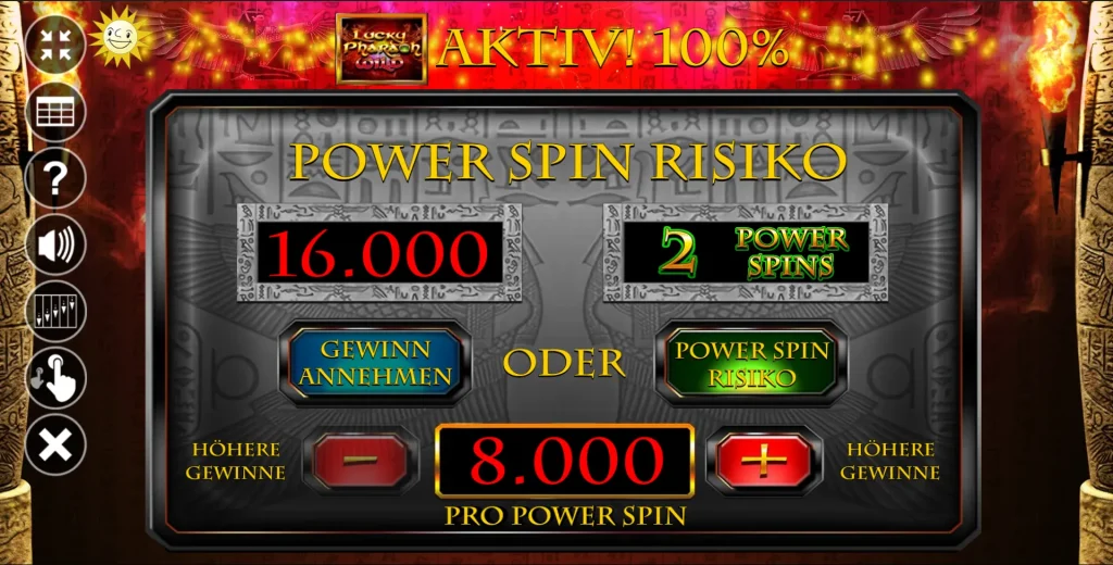Lucky Pharaoh Power Spins Risiko